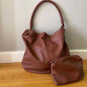 Anthropologie Brown Vegan Leather Shoulder Bag